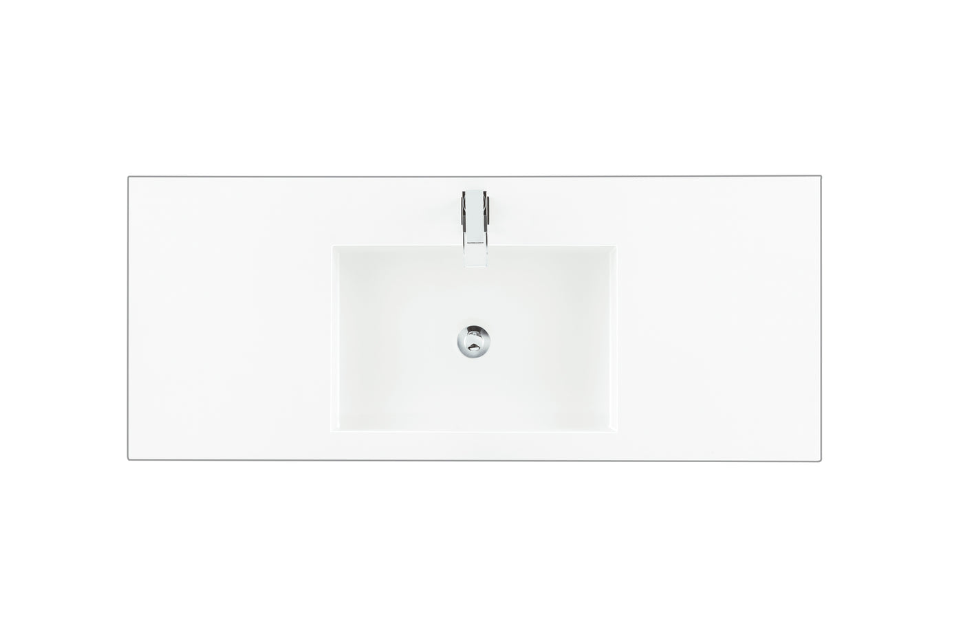 James Martin 48" Single Vanity Top with Glossy White countertop