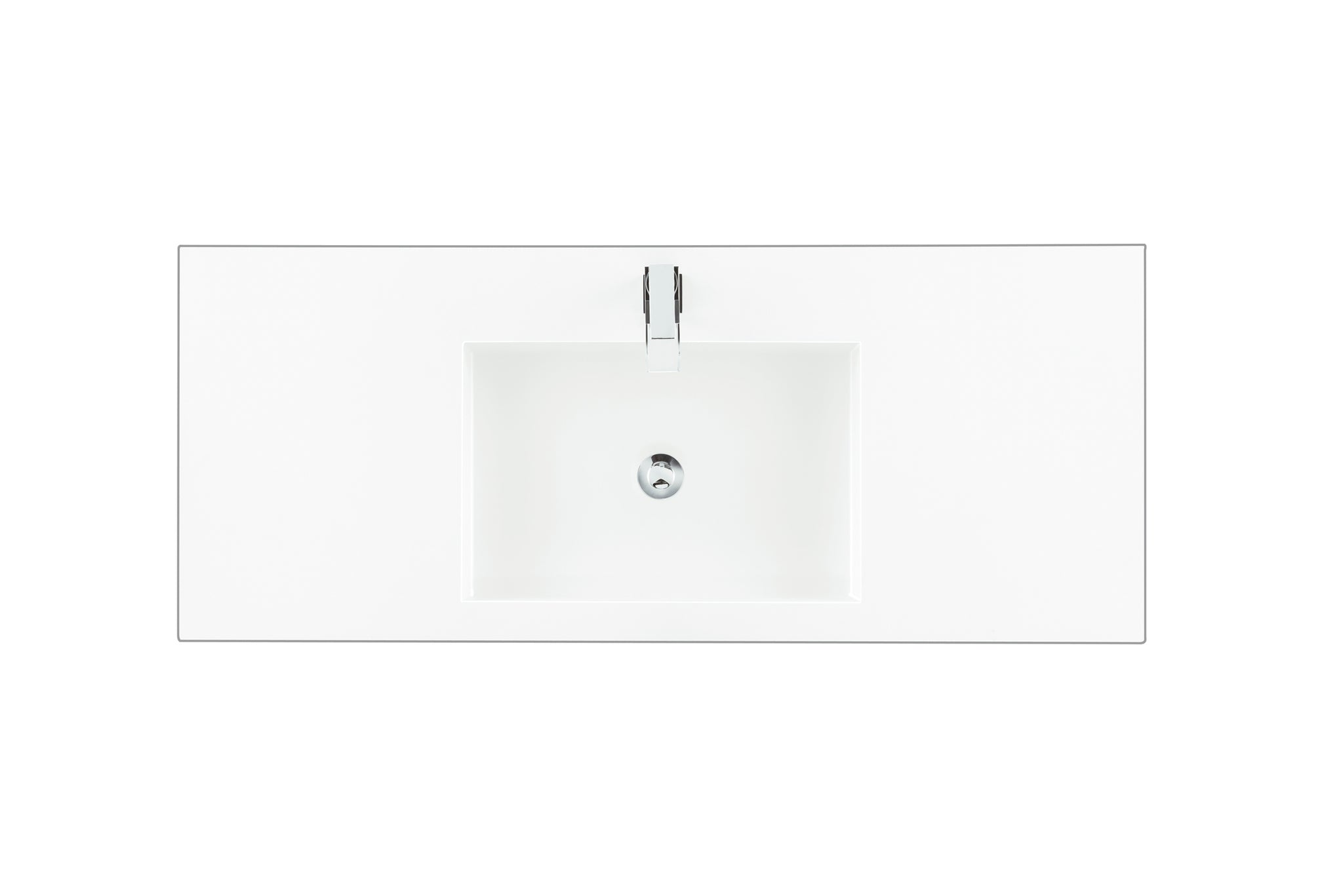 James Martin 48" Single Vanity Top with Glossy White countertop
