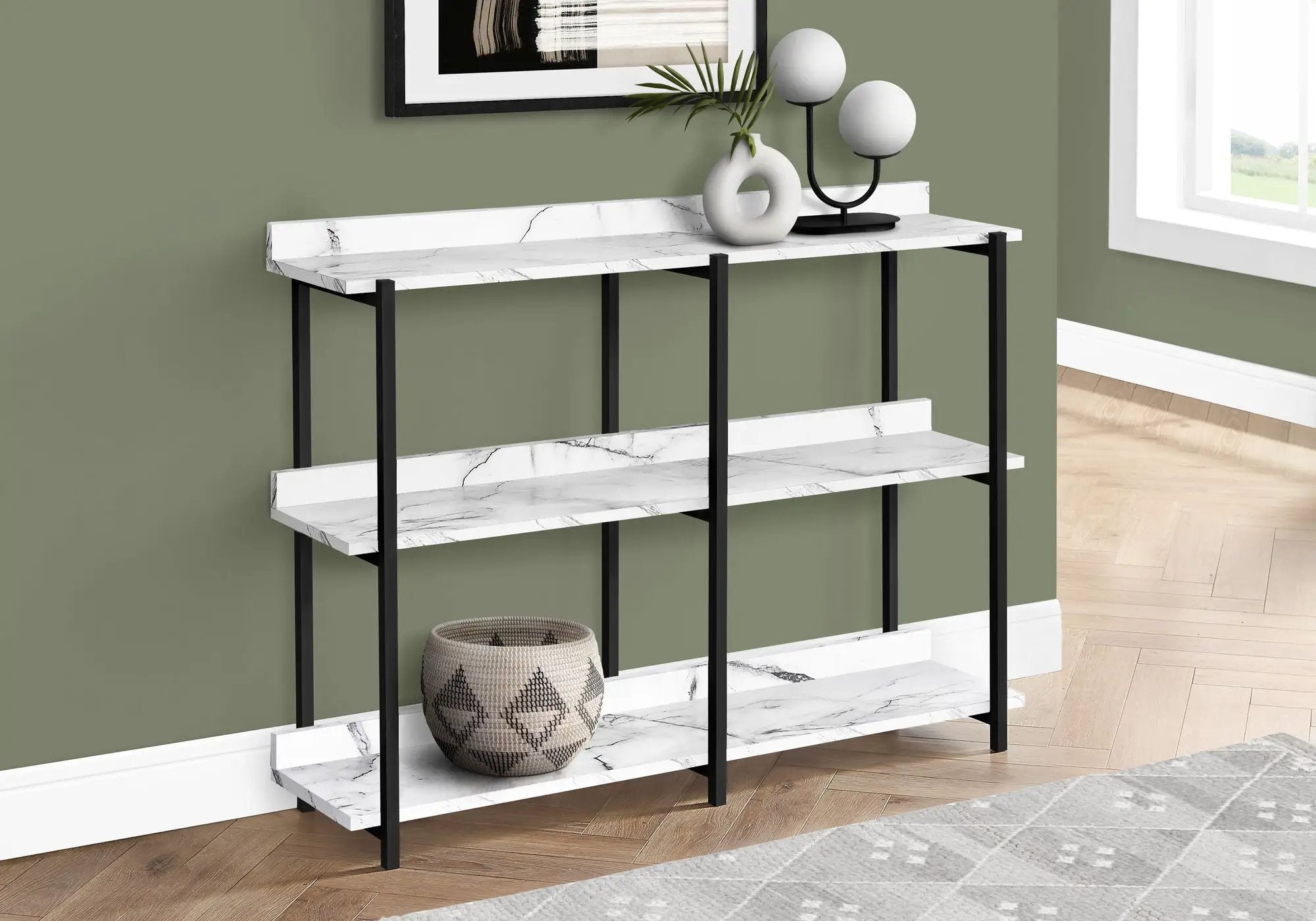 Accent Console Table For Entryway, 3 Tier Design by Unique Piece Furniture