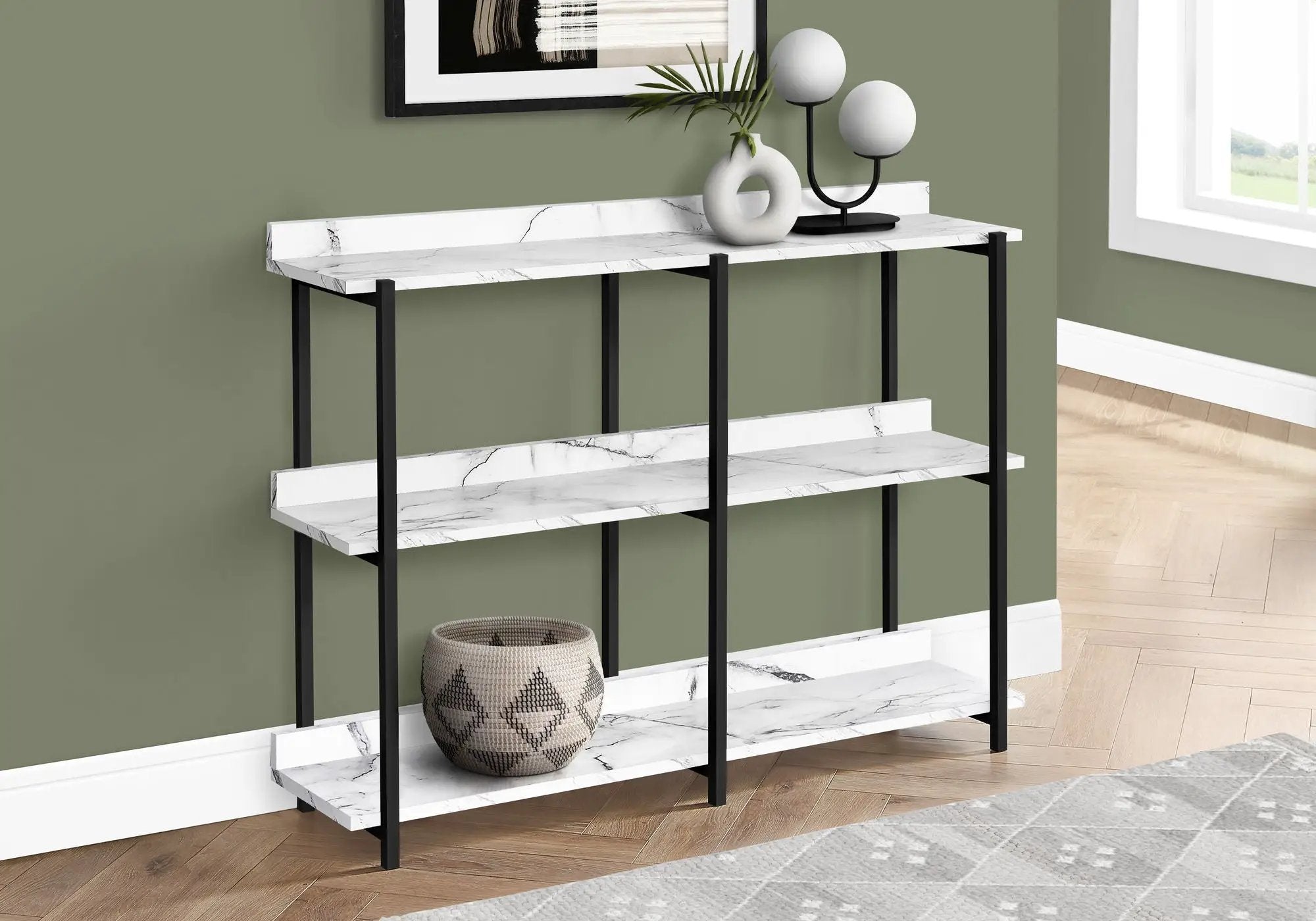Accent Console Table For Entryway, 3 Tier Design by Unique Piece Furniture