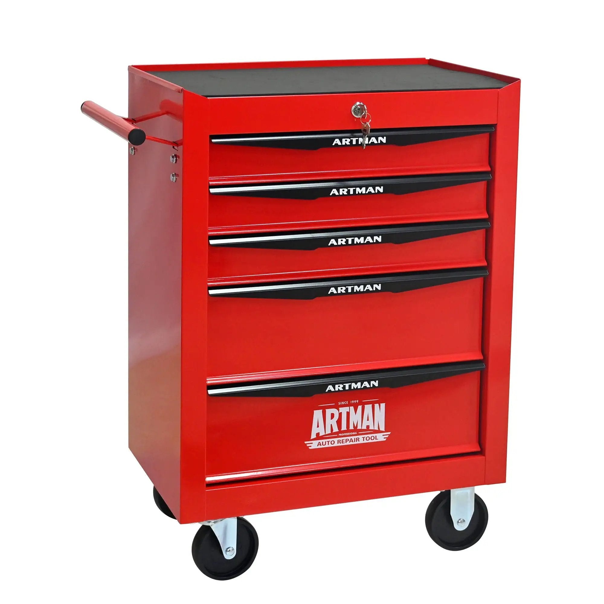 Rolling Metal Tool Chest With Drawers, Steel Storage Cabinet With Ball Bearing Slides by HouseOfZazla