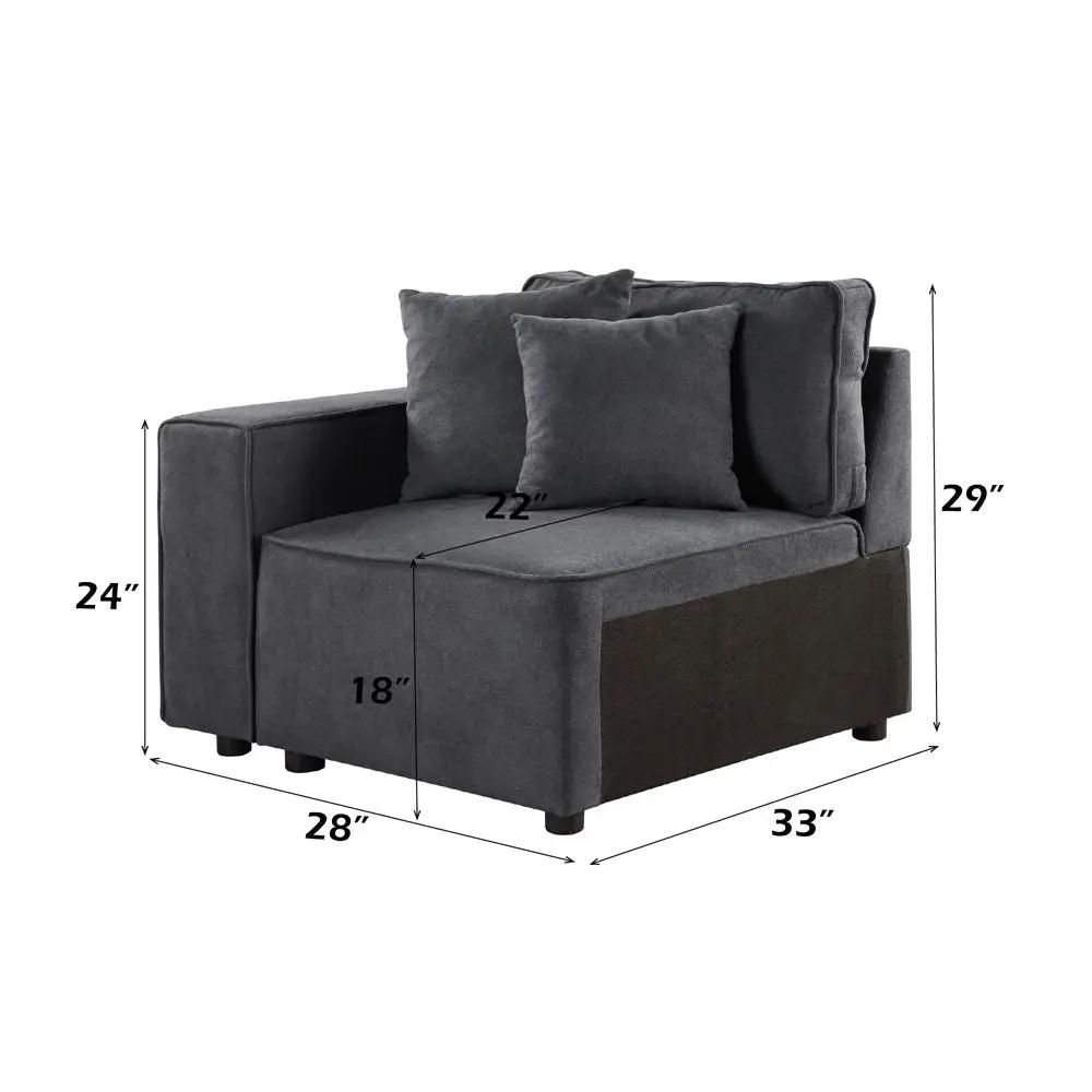 Silvester - Modular Chair w/2 Pillows by Unique Piece Furniture