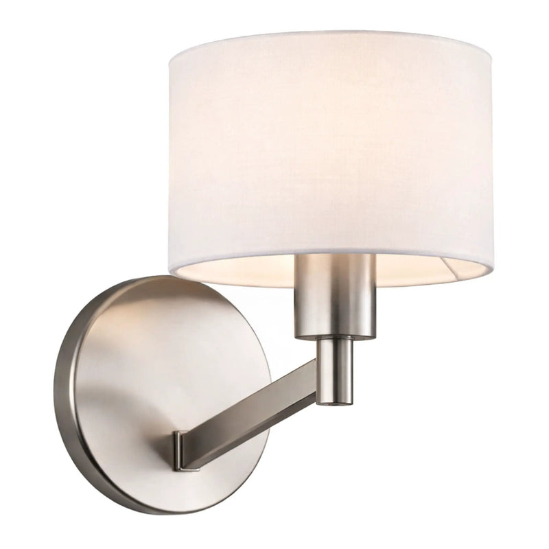 Nebula - Base Wall Lamp With Rotary Switch Shade - Brushed Nickel / Silver / White by Unique Piece Furniture
