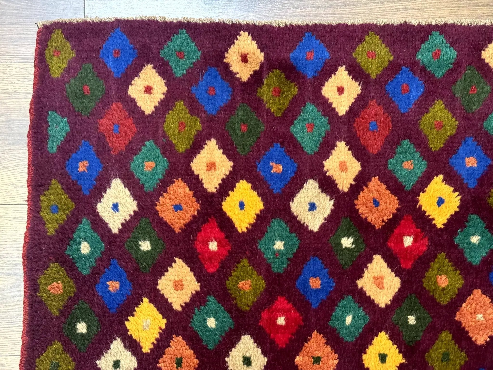 Balouch Rug 3x5, Afghan Rug, Purple-Maroon, Multicolor, Tribal Rug by Jewel Rugs