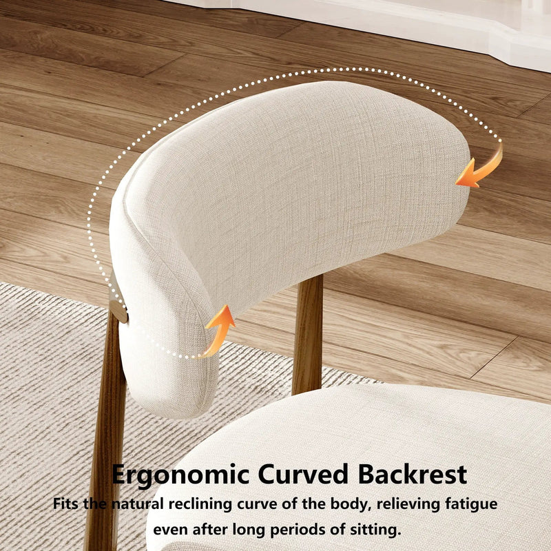 Upholstered Dining Chairs For Dining Room (Set of 2) - Beige by Unique Piece Furniture