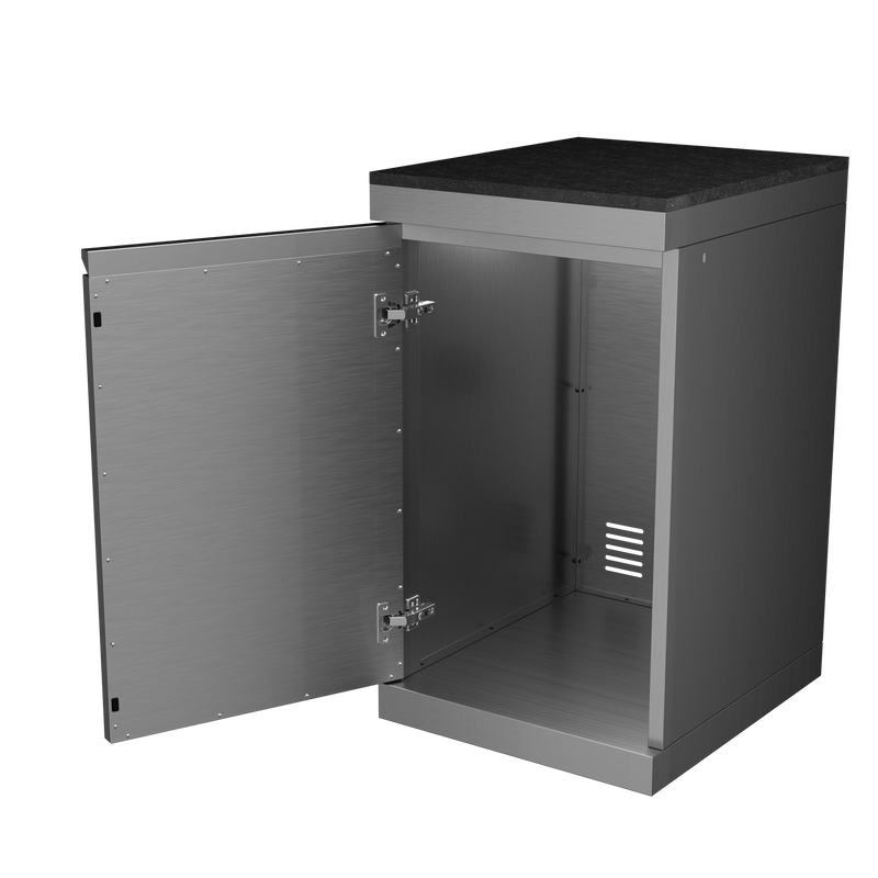 Storage Cabinet Stainless Steel Outdoor Kitchen Islands Left Open by HouseOfZazla