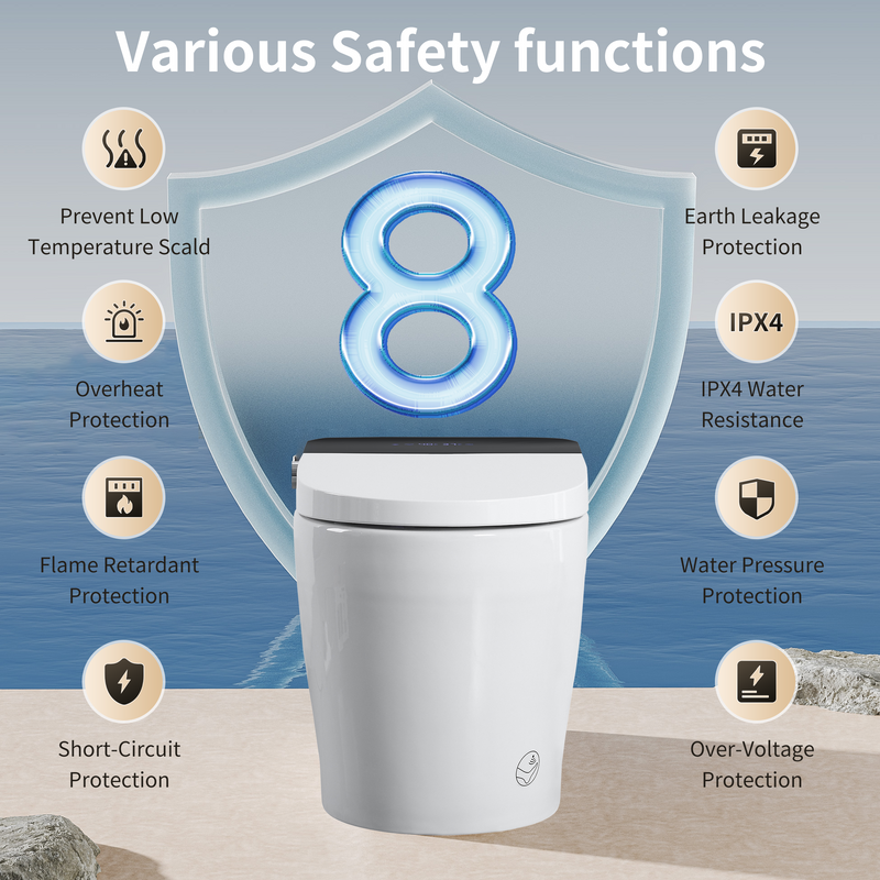 Tankless Smart Toilet with Built-In Bidet and Remote Control by HouseOfZazla