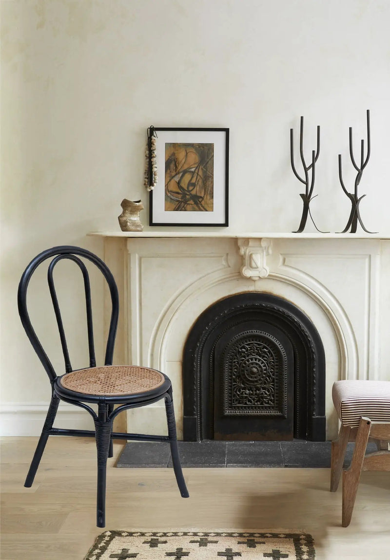 Rattan Dining Chair (Set of 2) - Black Multi by HouseOfZazla