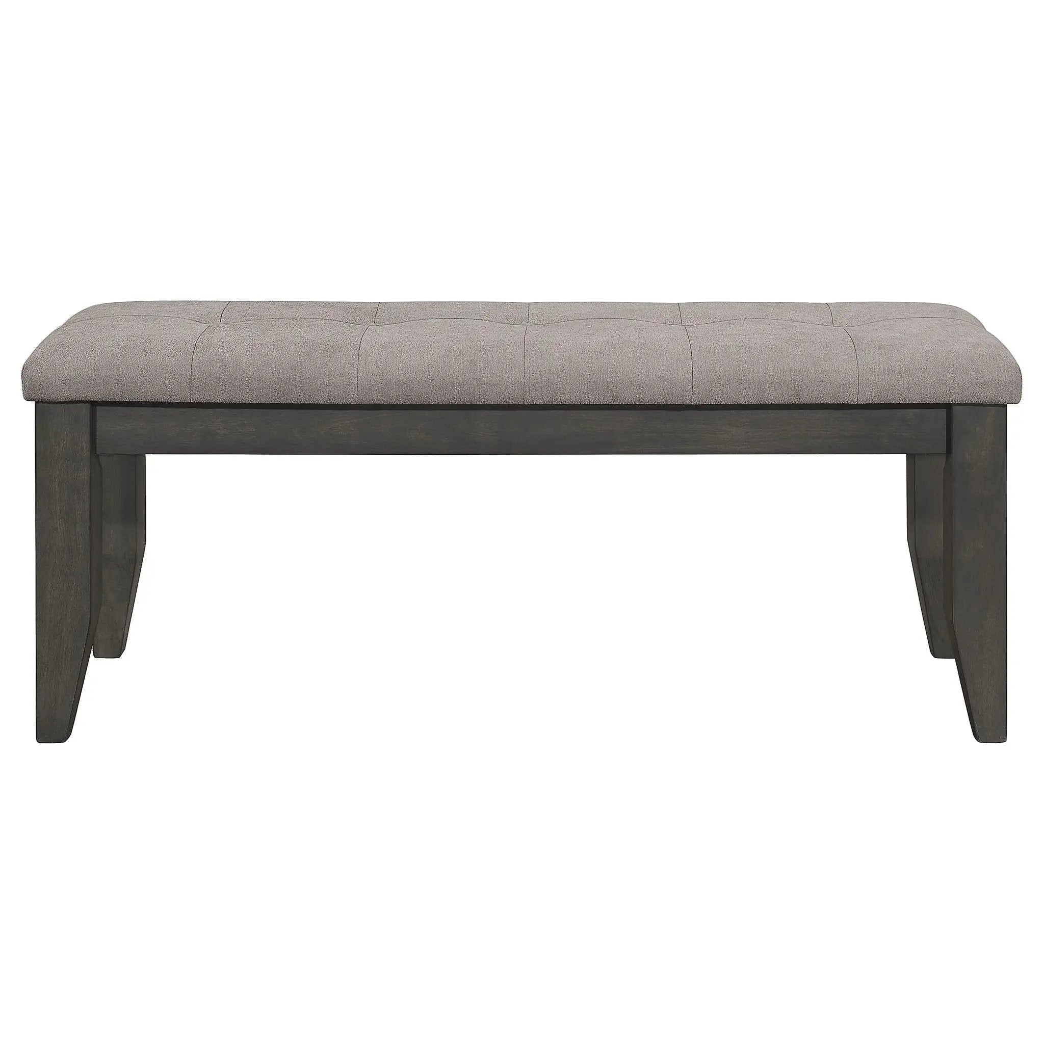 Erskin - Upholstered Dining Bench With Button Tufted Cushion - Dark Gray by HouseOfZazla