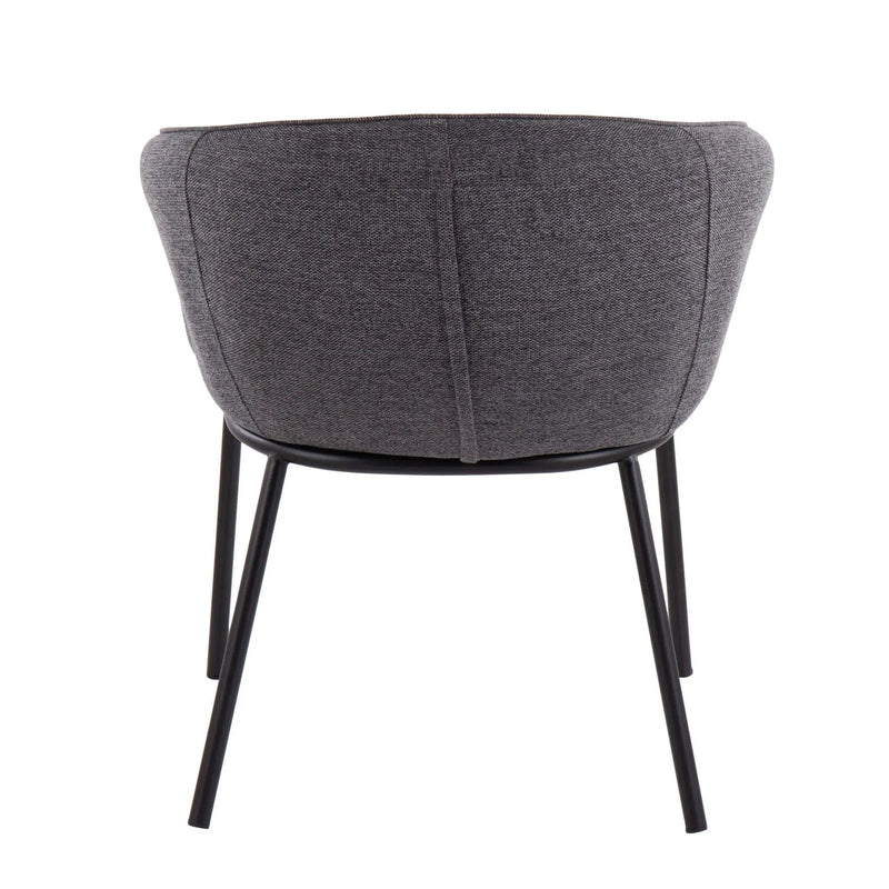 Ashland - Contemporary Chair - Black / Charcoal by HouseOfZazla