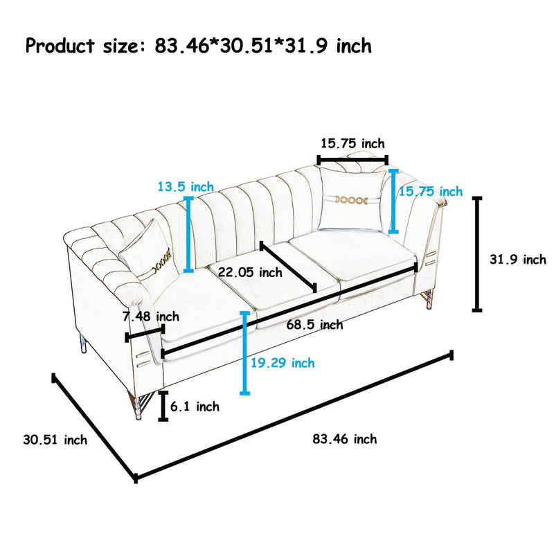 FX-P82-2PC Sofa by HouseOfZazla