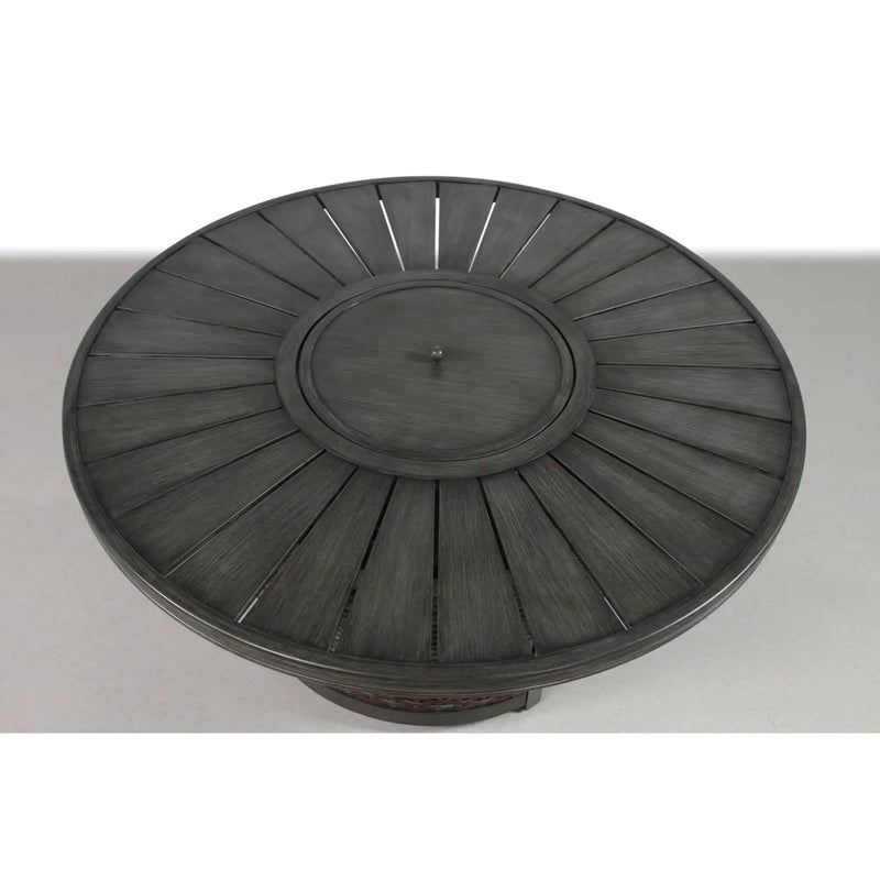 Cassara Resort - Propane Outdoor Fire Pit Table - Brown by HouseOfZazla