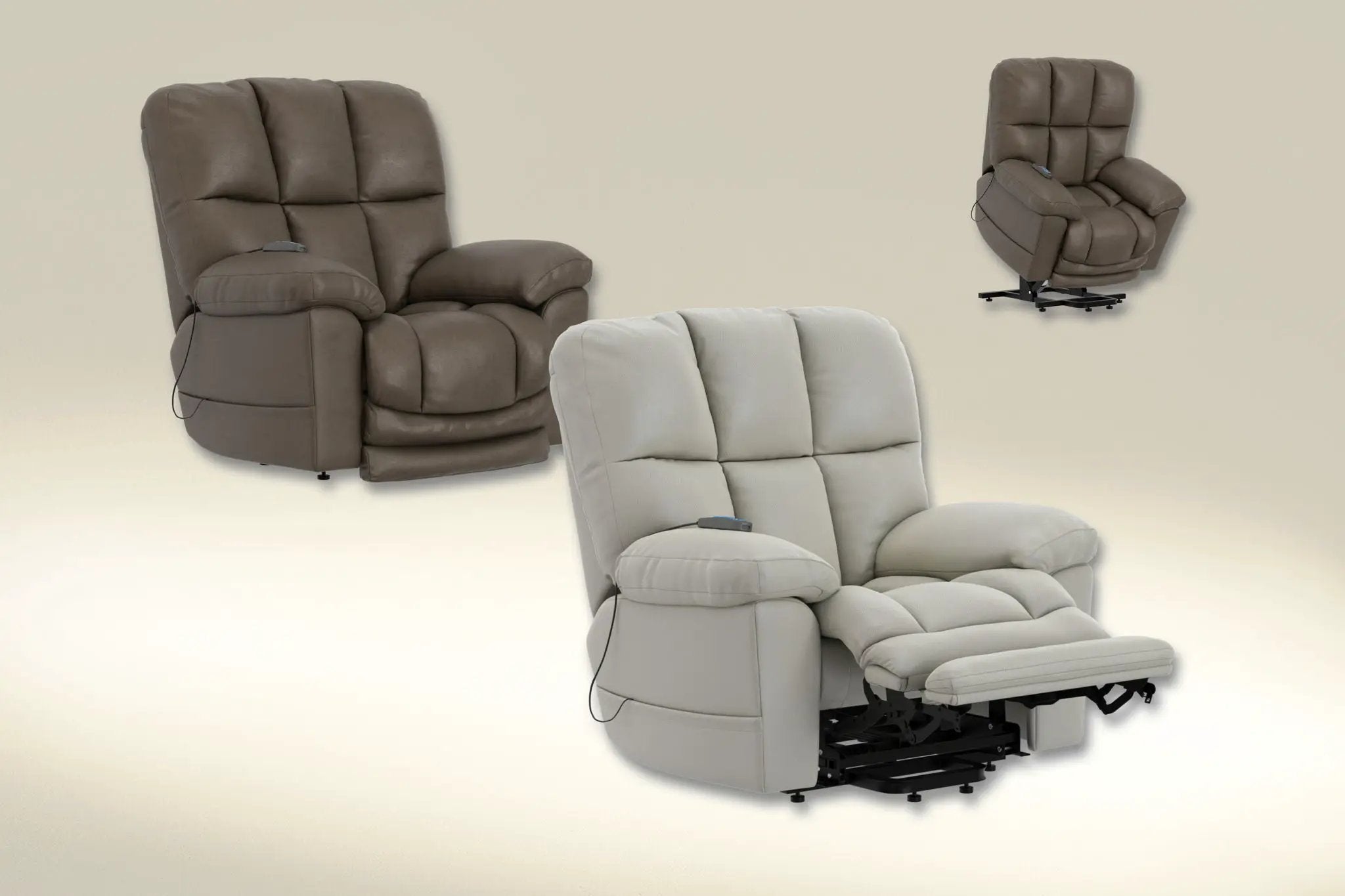 Rivers - Power Lift Lay Flat Recliner With Dual Motor &Amp; Extended Ottoman by Unique Piece Furniture