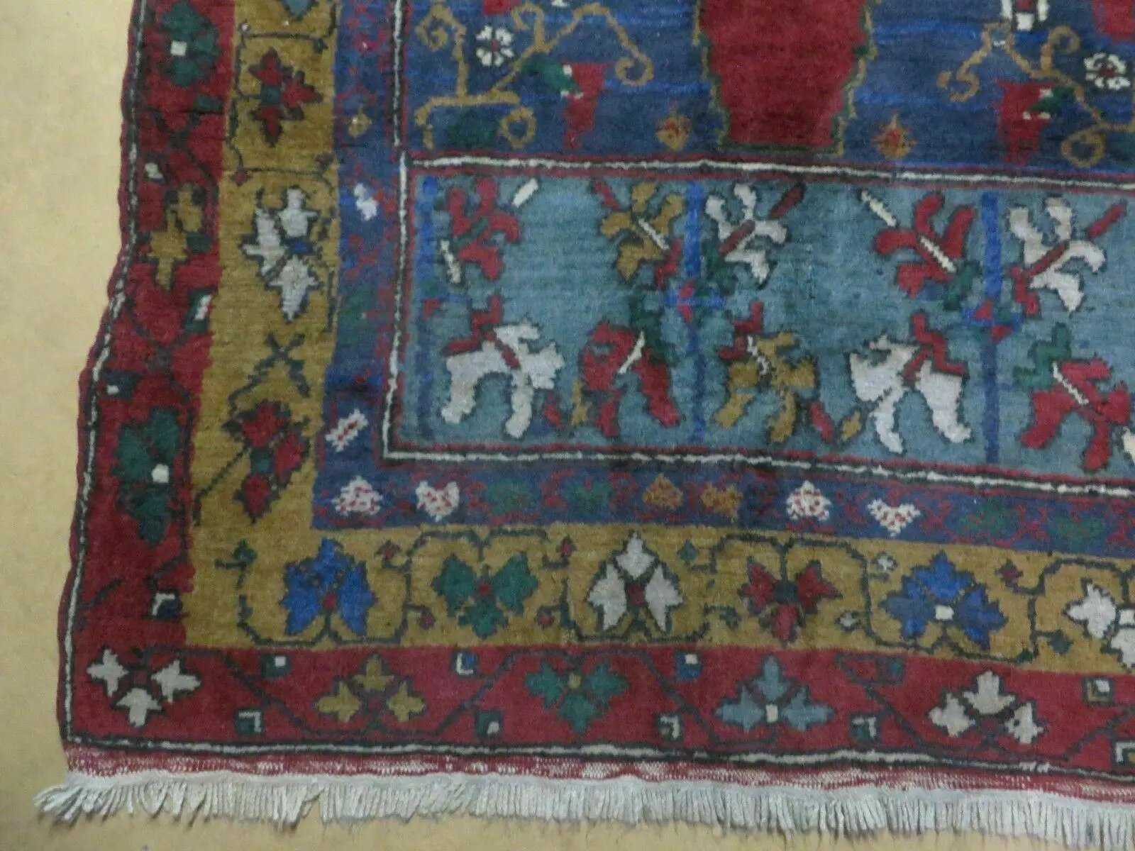 4' X 8' Vintage Handmade Turkish Kazak Pattern Wool Rug Carpet Nice # 105 by Jewel Rugs