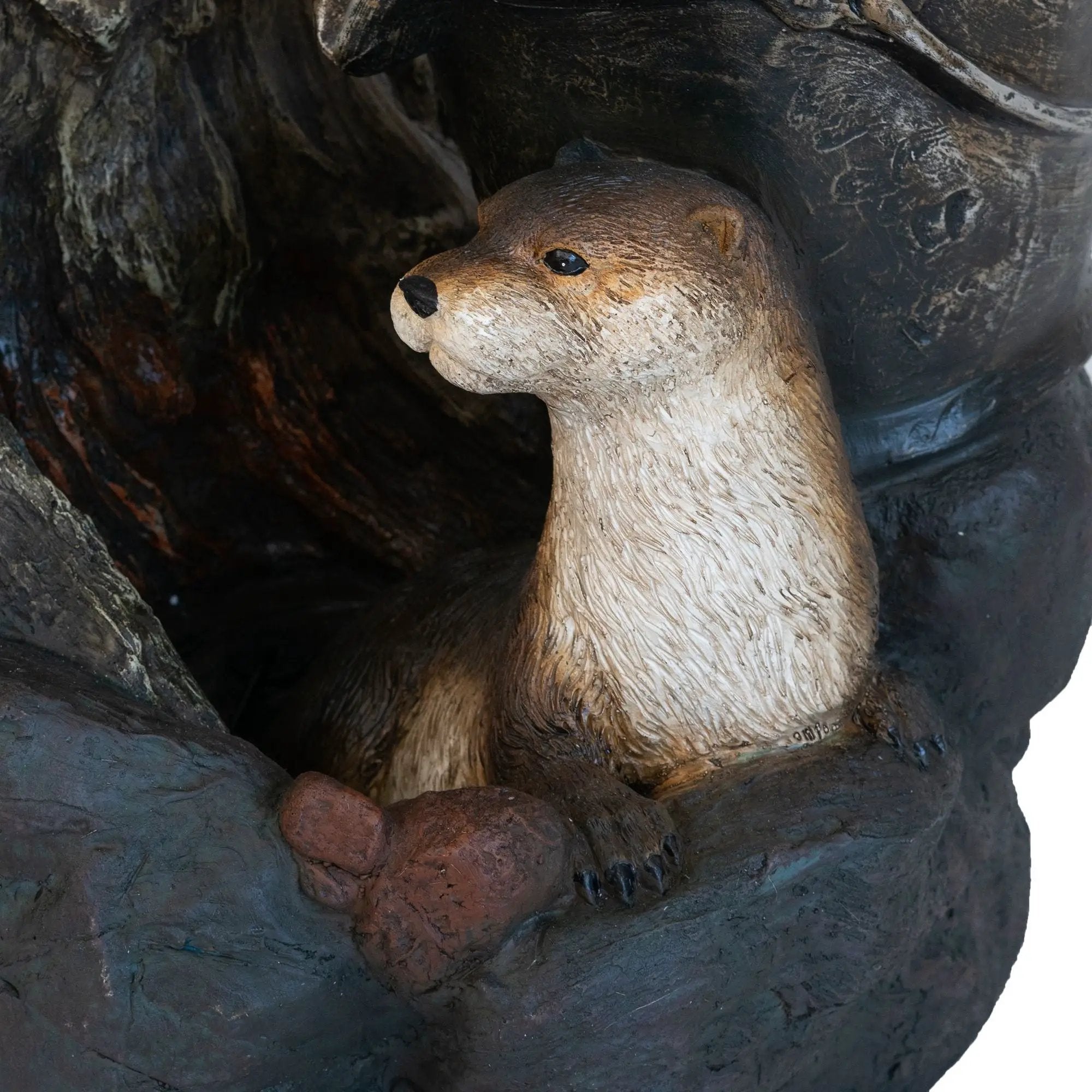 Decorative Water Foutain With Otter Design, With Light And Pump, For Indoor And Outdoor - Brown by Unique Piece Furniture