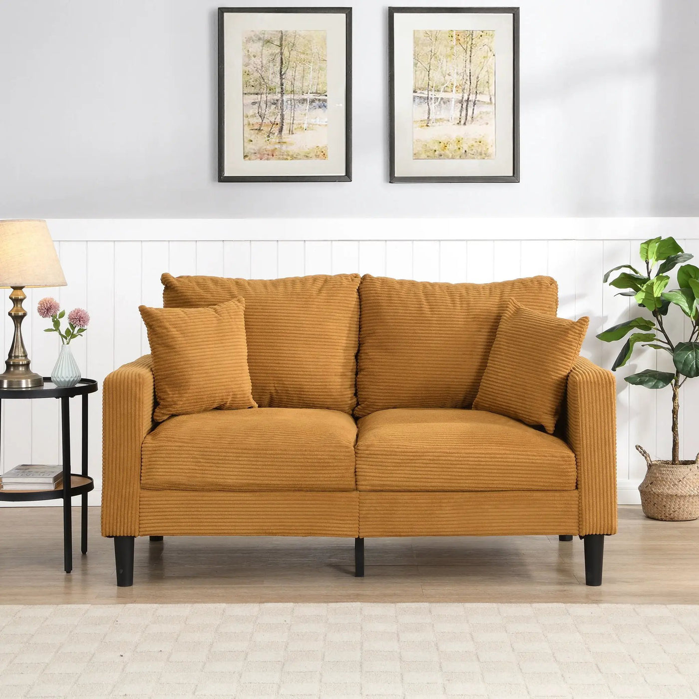Modern Upholstered Loveseat Sofa, High Resilience by Unique Piece Furniture