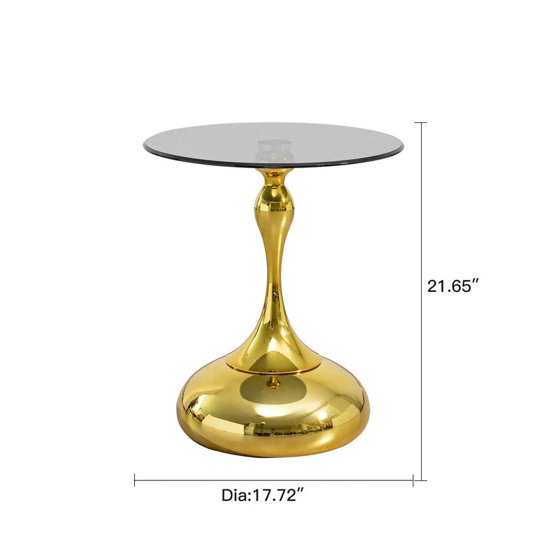 Modern Minimalist Coffee Table With Steel Legs And Tempered Glass Top by HouseOfZazla