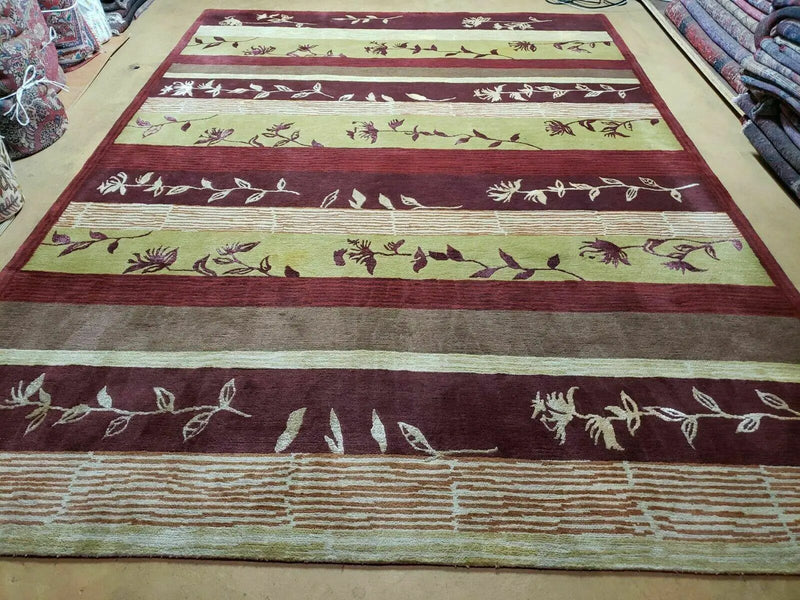 8' X 11' Tibetan Nepal Art Deco Hand Knotted Wool Rug Modern Contemporary Nice by Jewel Rugs
