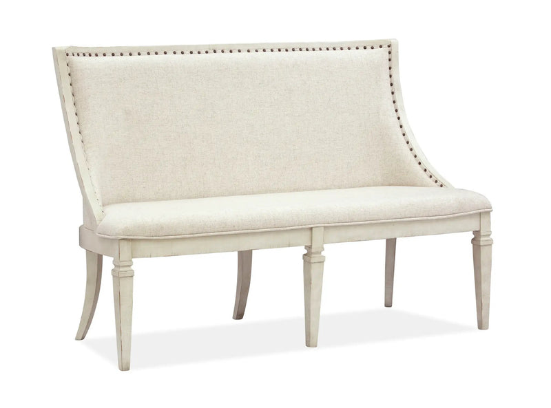 Newport - Bench With Upholstered Seat & Back - Alabaster by Unique Piece Furniture