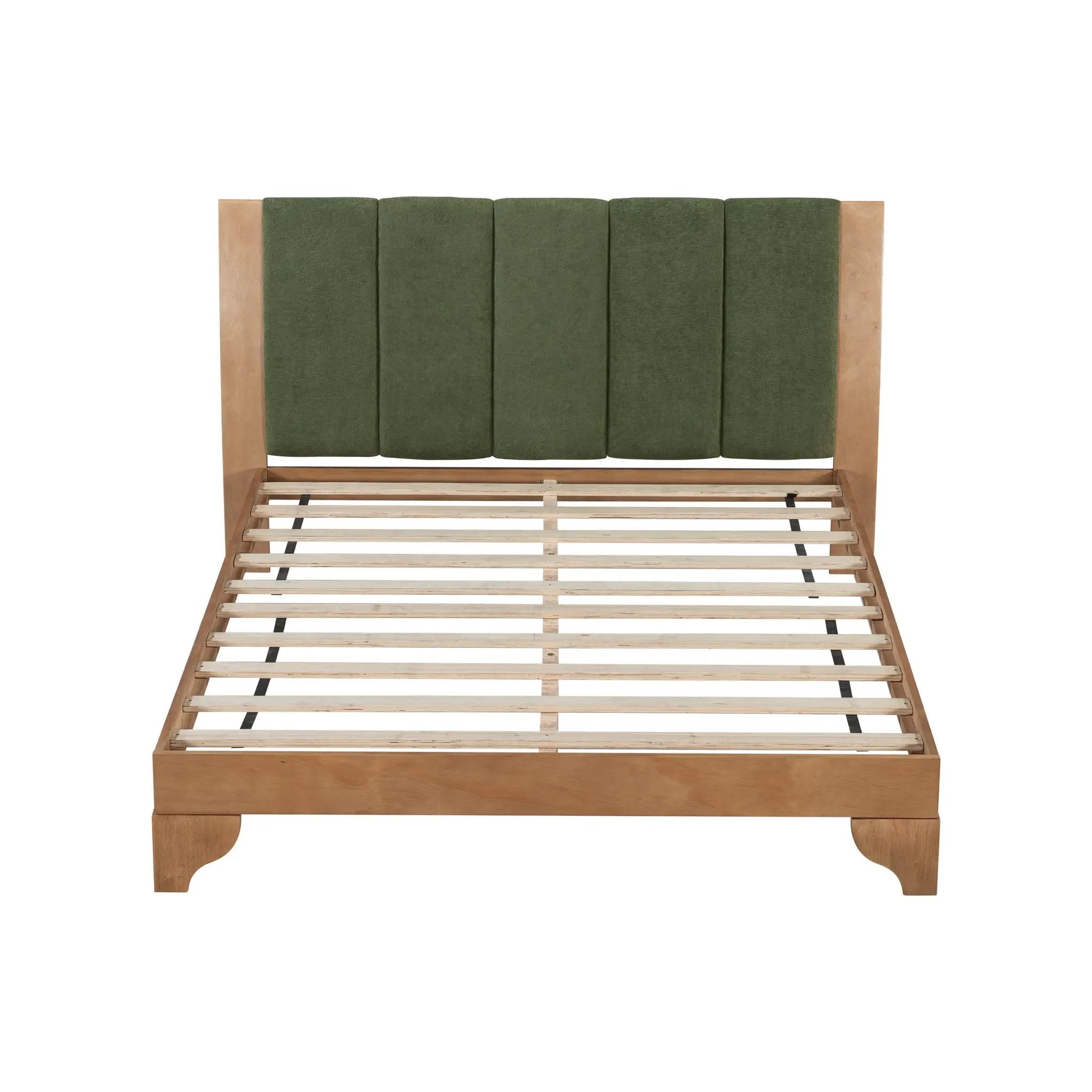 Premium Pine Wood Queen Bed Frame with Headboard by HouseOfZazla