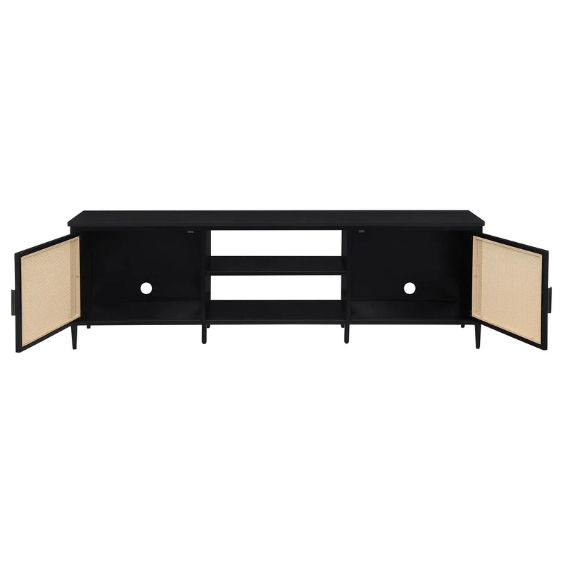 Kenneth - 2 Door TV Stand Doors - Black by HouseOfZazla