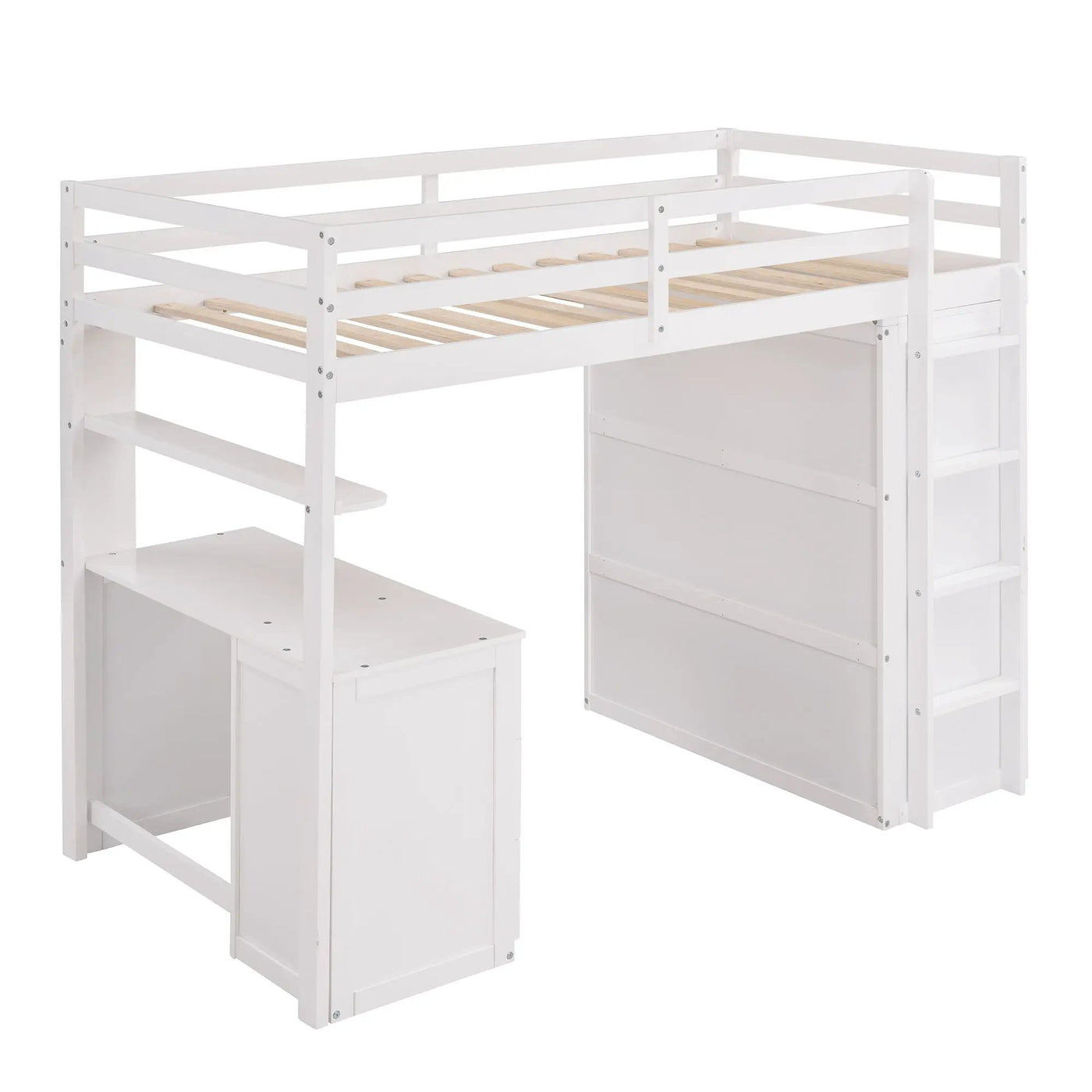 Loft Bed With Drawers, Desk, And Wardrobe by Unique Piece Furniture