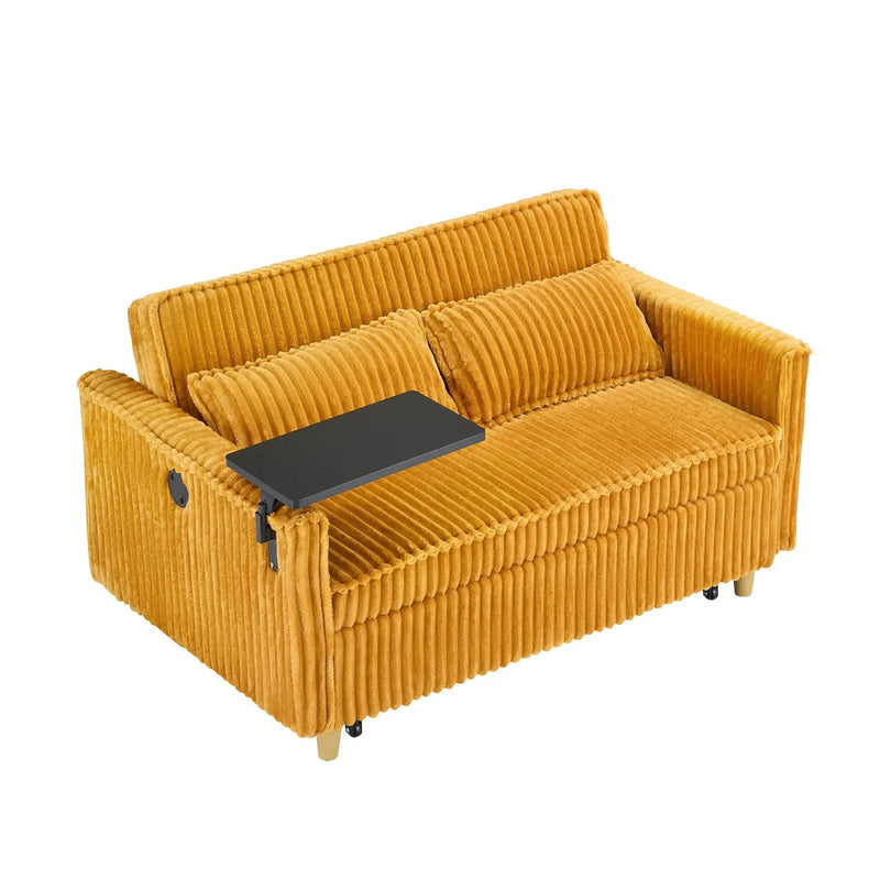 Pull Out Sofa With Movable Tabletop And USB Ports by Unique Piece Furniture