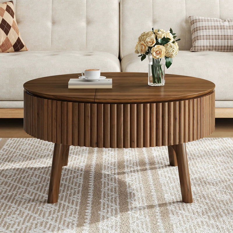 Modern Round Lift-Top Coffee Table by HouseOfZazla