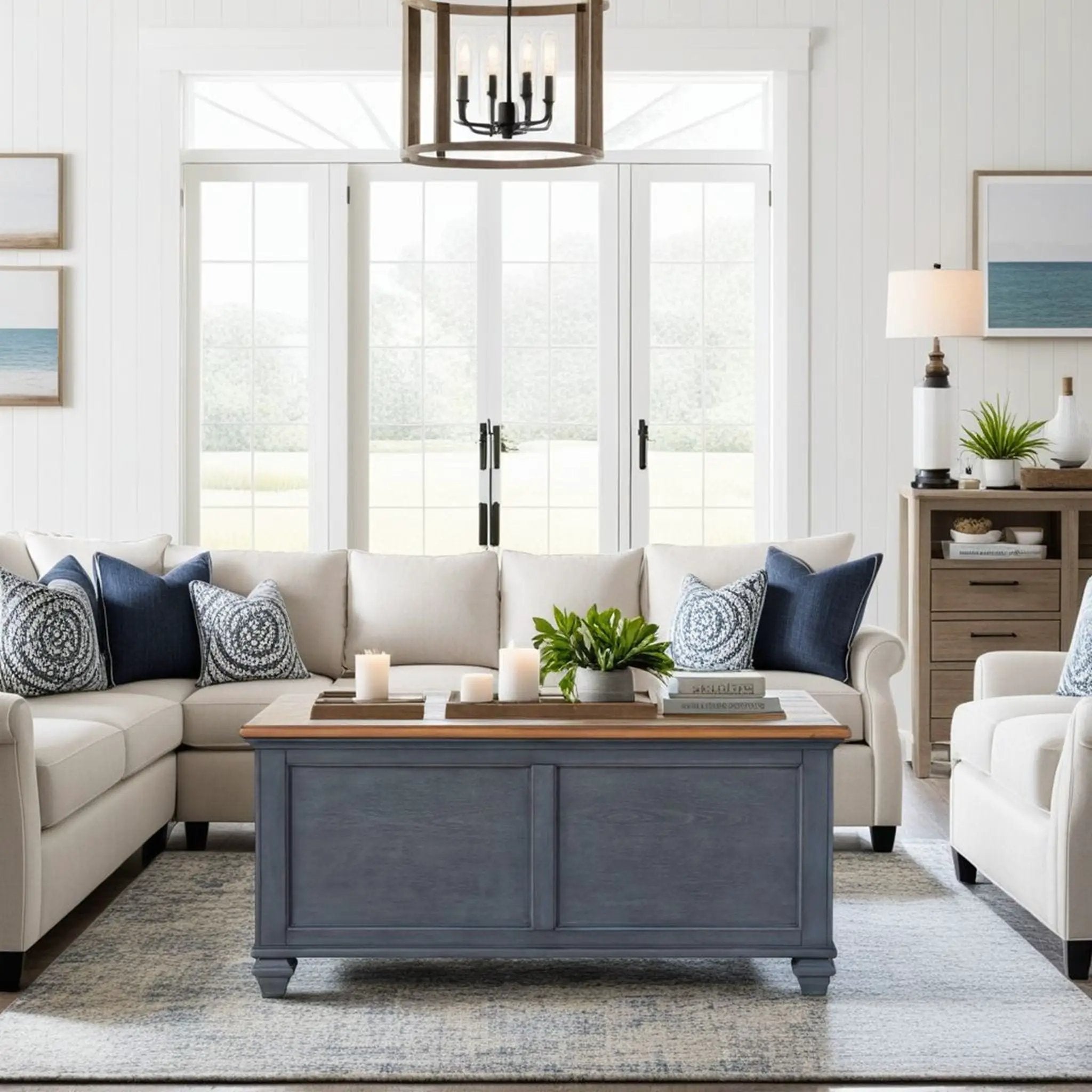 Lift-Top Coffee Table - Blue by HouseOfZazla