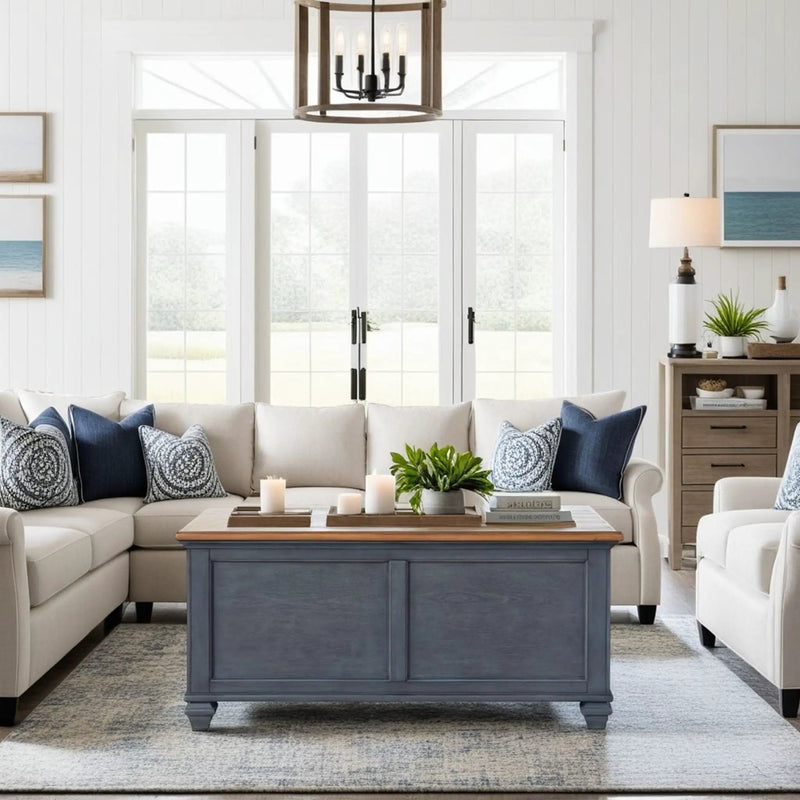 Lift-Top Coffee Table - Blue by HouseOfZazla
