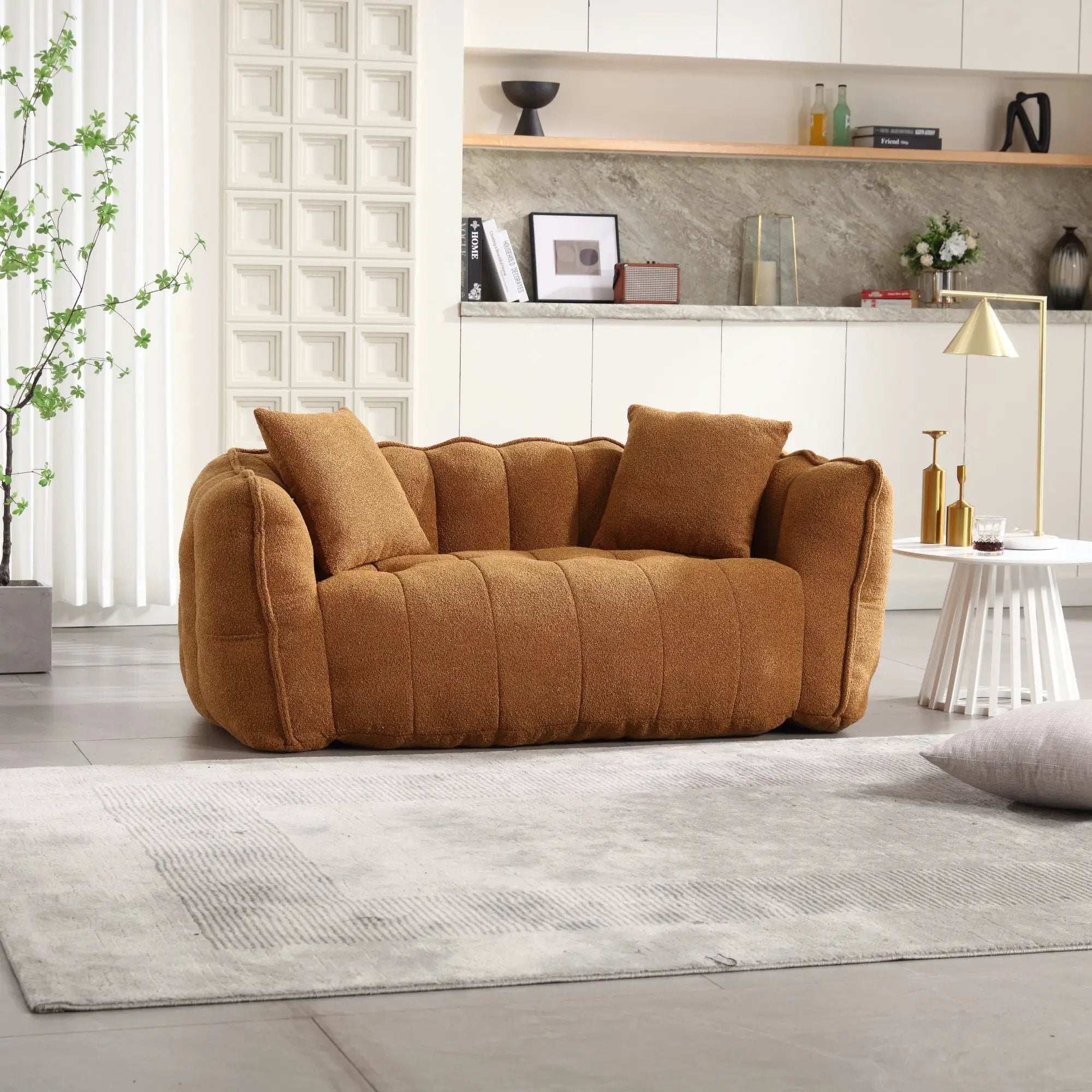 Cozy Beanbag Chair with High Resilience Foam Core by BLAKHOM