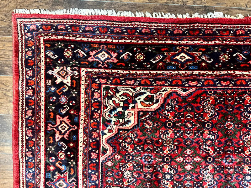 Large Persian Tribal Rug 11x17, Palace Sized Wool Handmade Vintage Carpet, Oversized Hand Knotted Rug, Red, Hamadan Dargazin Rug by Jewel Rugs