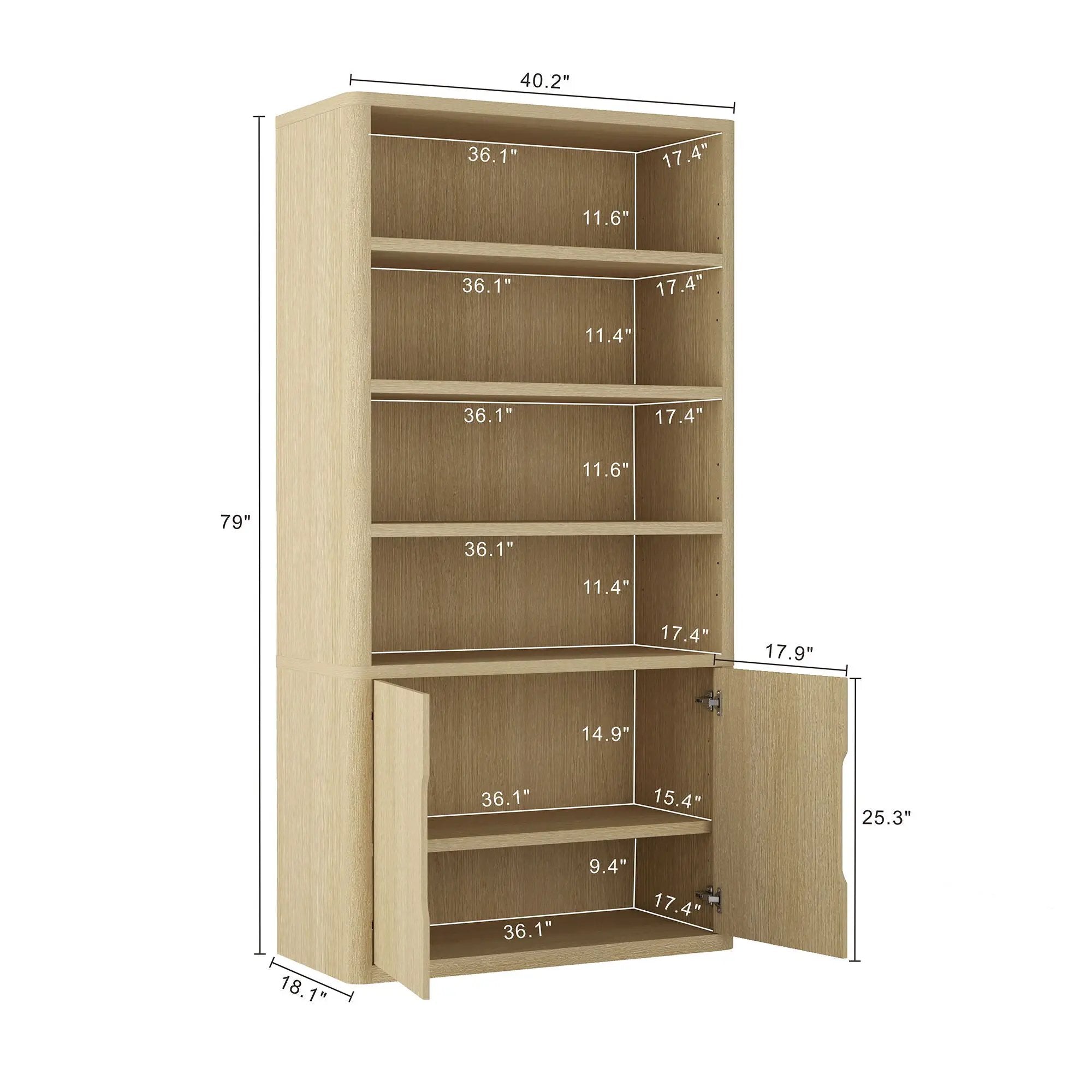 Rivington - Modern Bookcase Cabinet by HouseOfZazla