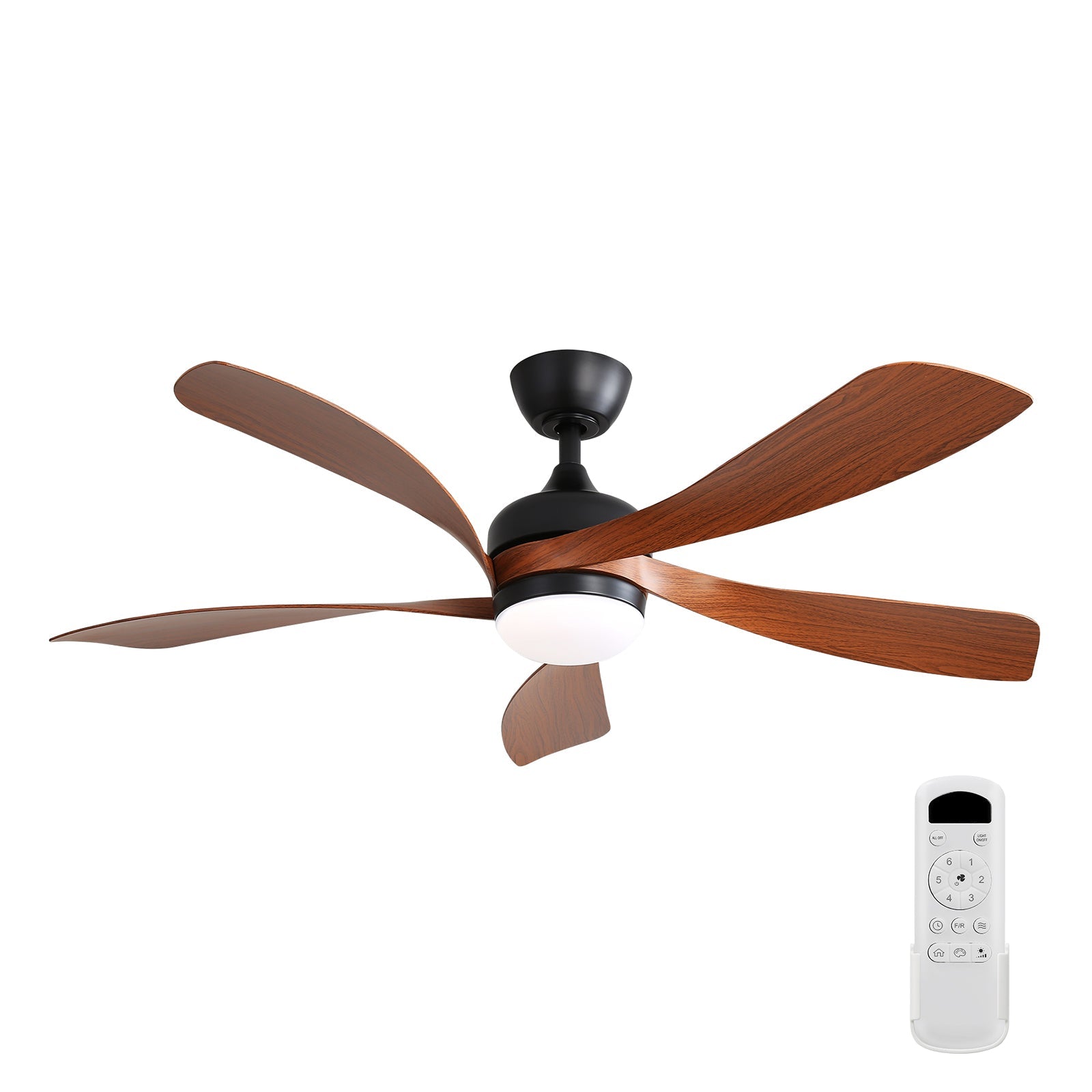 52 Inch Indoor Ceiling Fan With 3 Color Dimmable LED Light and Remote Control by HouseOfZazla