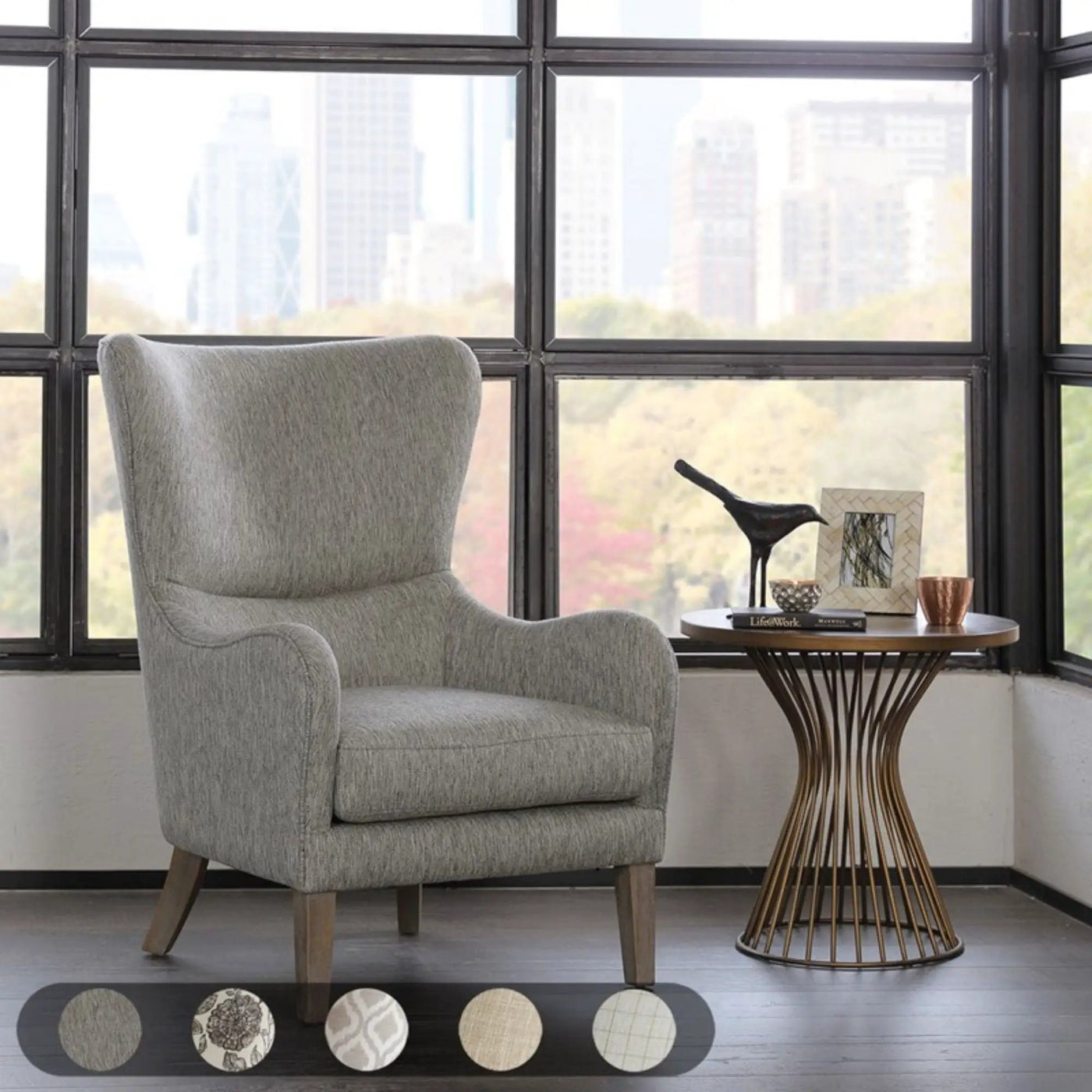 Arianna - Swoop Wing Chair by Unique Piece Furniture