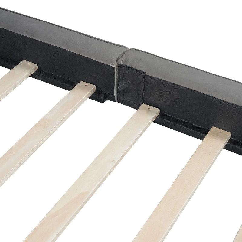 Upholstered Platform Bed, Grounded Bed With Solid Frame by Unique Piece Furniture