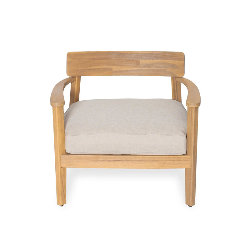 Mallorca Acacia Wood Club Chair With Seat Cushion by HouseOfZazla