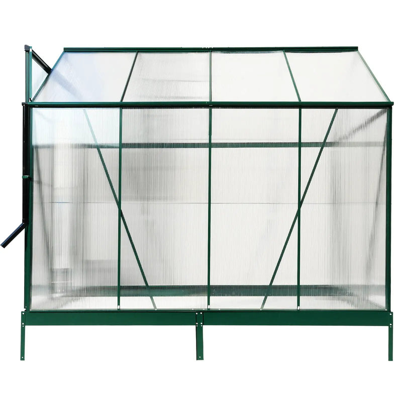 Polycarbonate house, Heavy Duty Outdoor Aluminum Walk-In House Kit With Rain Gutter, Vent And Door For Backyard Garden by HouseOfZazla