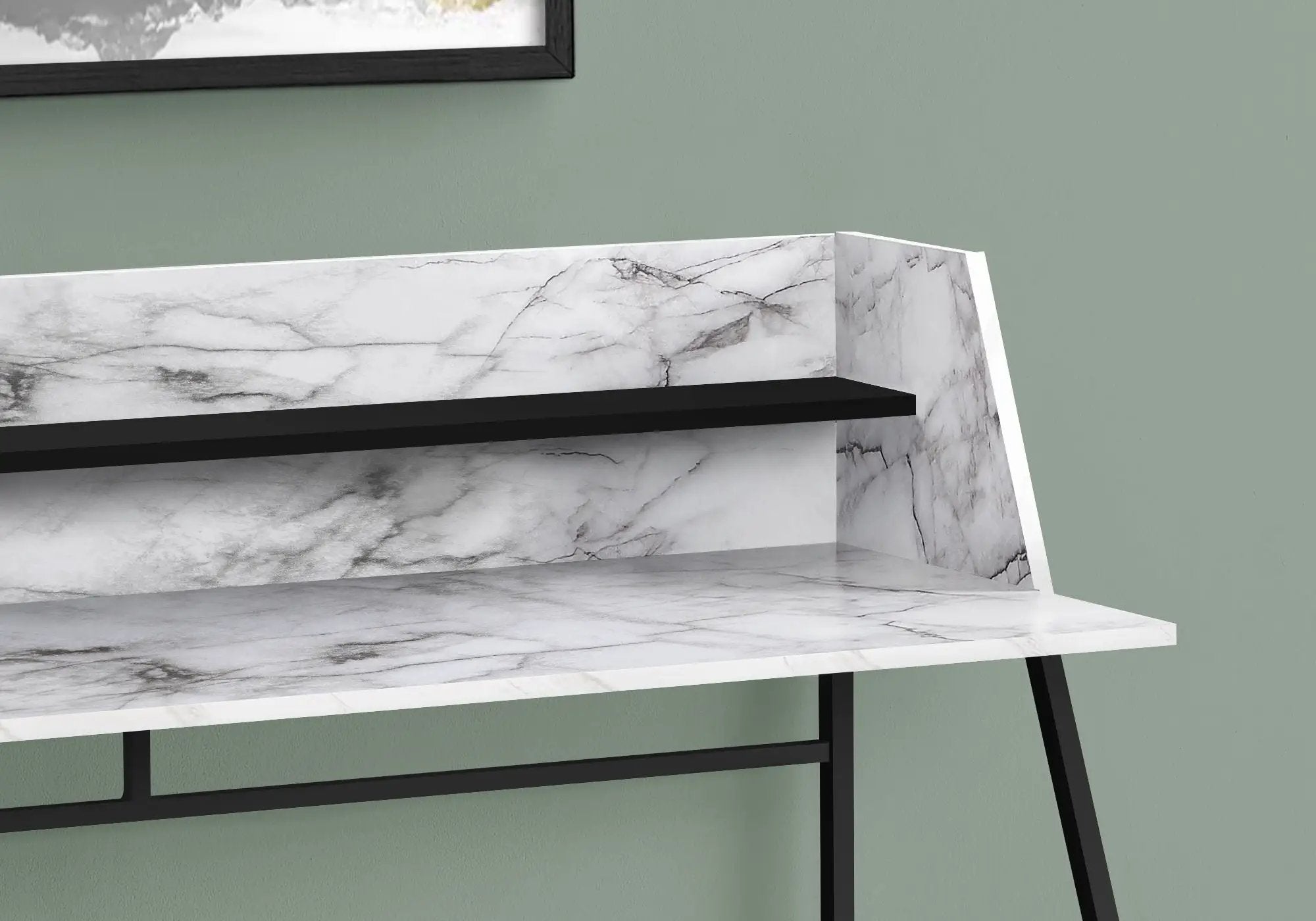 Computer Desk For Home Office Laptop, Storage Shelves, Contemporary & Modern by Unique Piece Furniture
