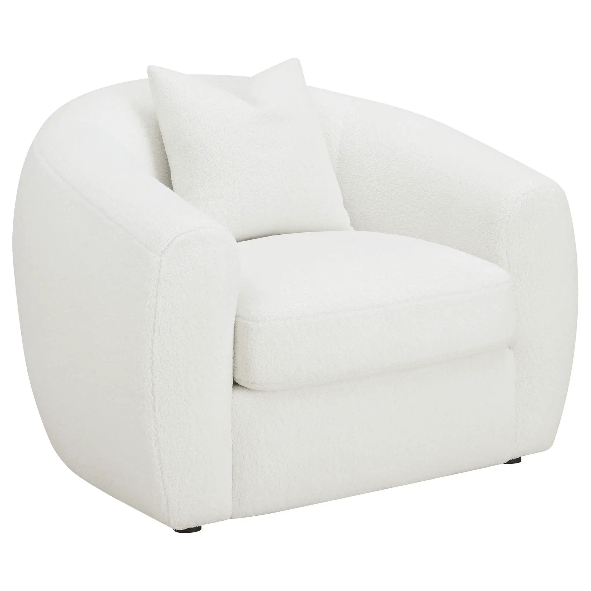 Isabella Faux Sheepskin Upholstered Accent Chair Natural by Unique Piece Furniture