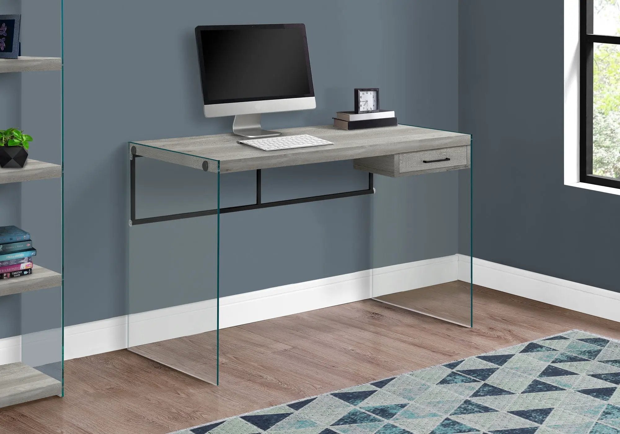 Contemporary Design Computer Desk For Home Office, Storage Drawers by Unique Piece Furniture