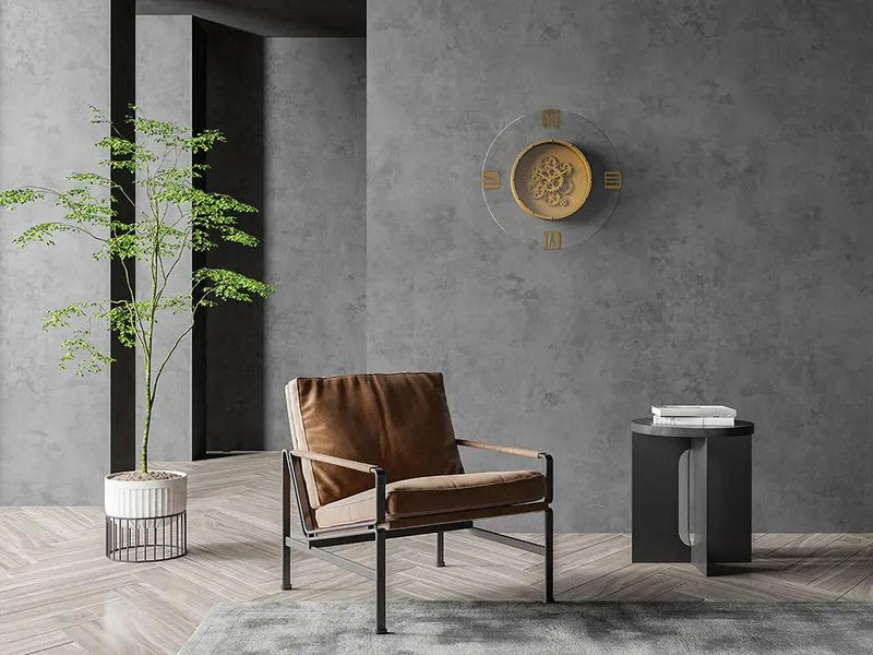 Round Moving Gear Roman Numeral Clock - Multicolor by Unique Piece Furniture