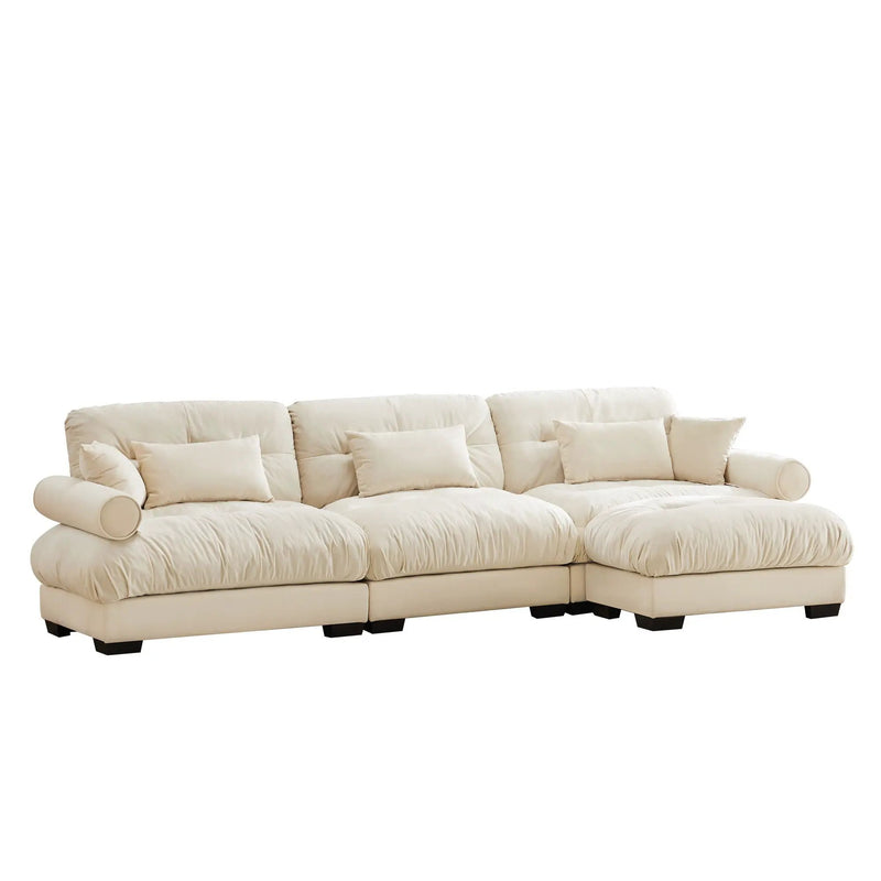 Super Comfort Oversized Modular Sectional Sofa With Movable Ottoman by Unique Piece Furniture