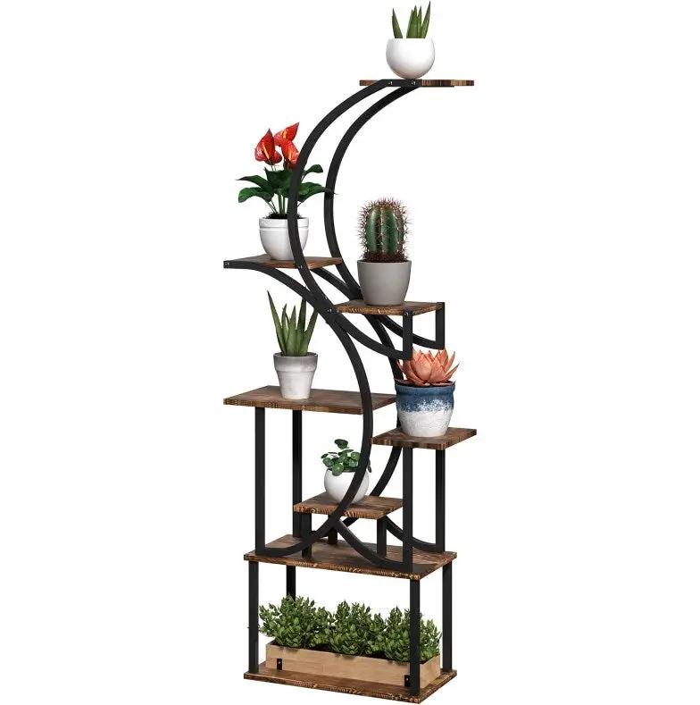 S-Shaped Plant Stand - 8 Tier Plant Shelf by HouseOfZazla