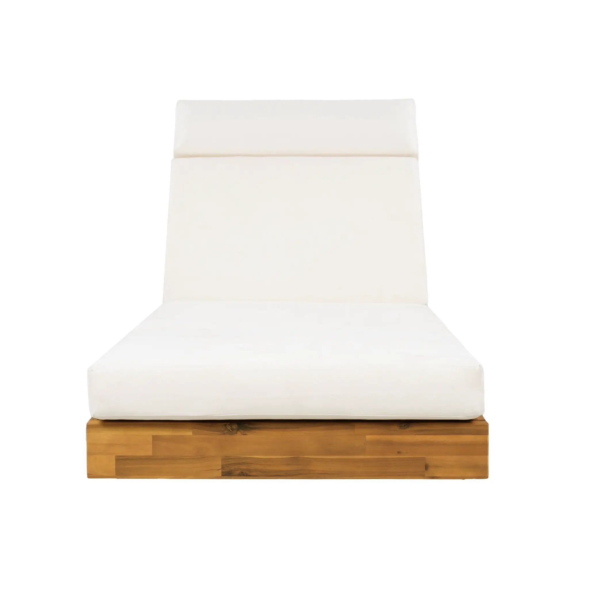 Modern Acacia Wood Outdoor Chaise Lounge by HouseOfZazla