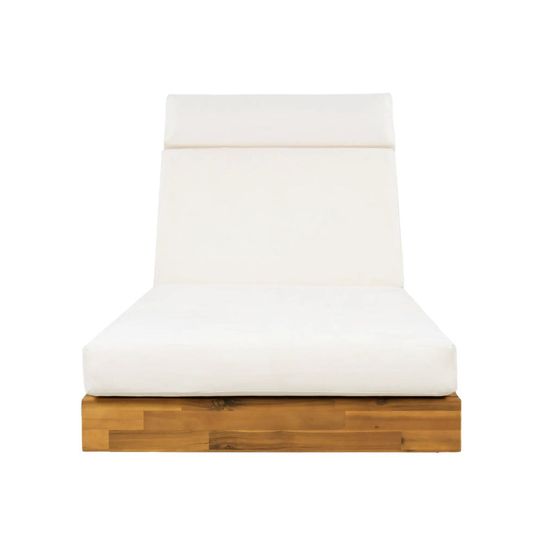 Modern Acacia Wood Outdoor Chaise Lounge by HouseOfZazla
