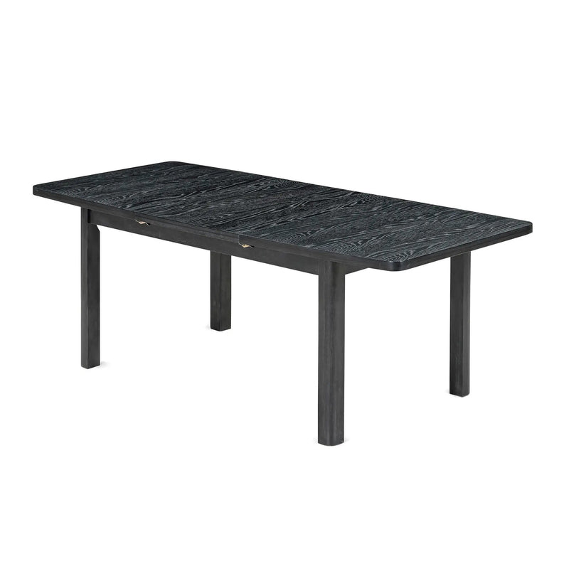 Topmax - Rustic Extendable Dining Table Set With Removable Leaf, 6 Upholstered Armless Dining Chairs And 2 Padded Arm Chairs, 9 Pieces by HouseOfZazla