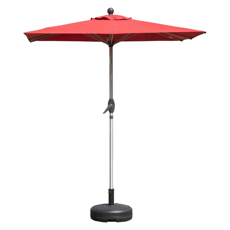Rectangle Patio Umbrella with Crank Lift and Tilt Function, Brick by HouseOfZazla