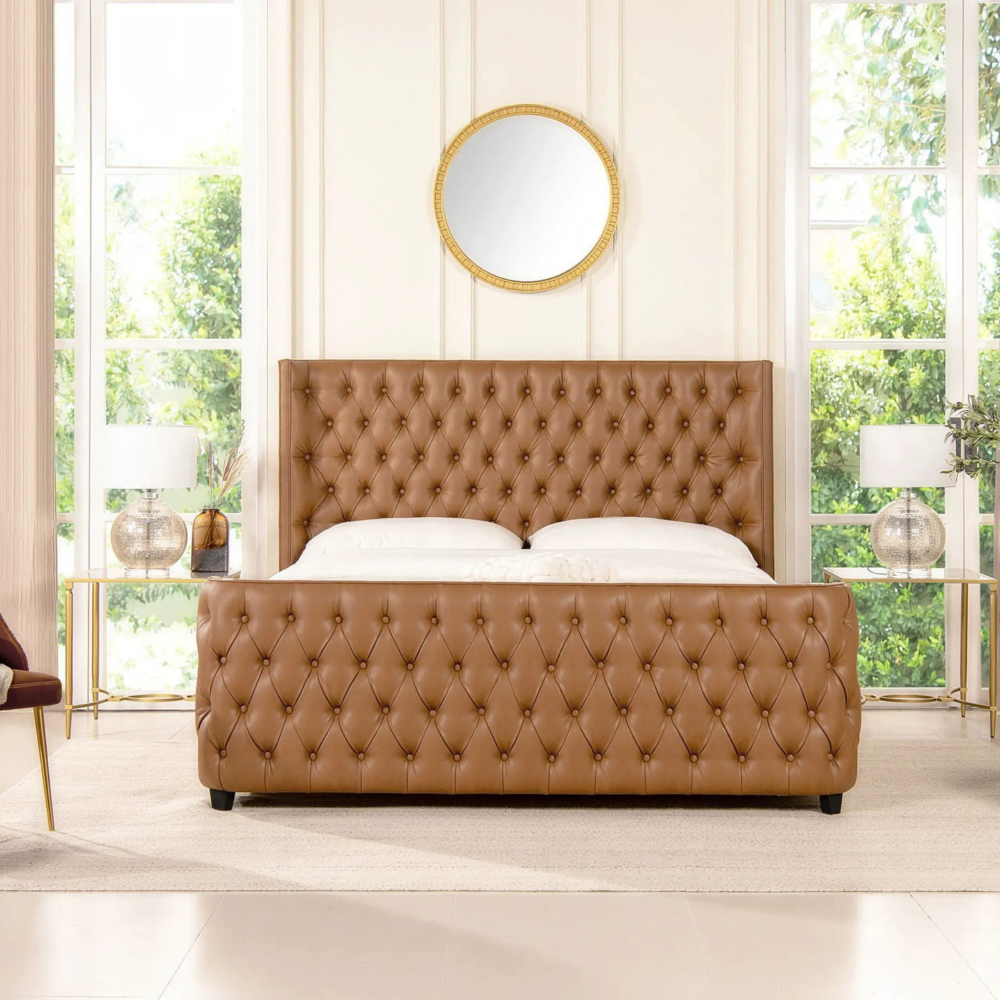 Brooklyn - Tufted Panel Bed Headboard And Footboard Set by Unique Piece Furniture