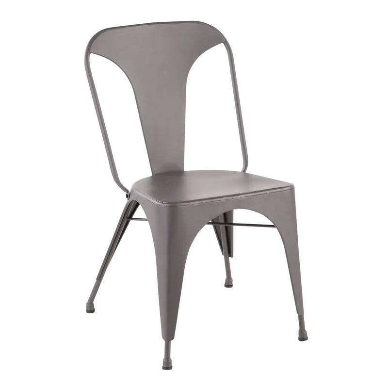Austin - Industrial Dining Chair (Set of 2) - Matte Gray by Unique Piece Furniture